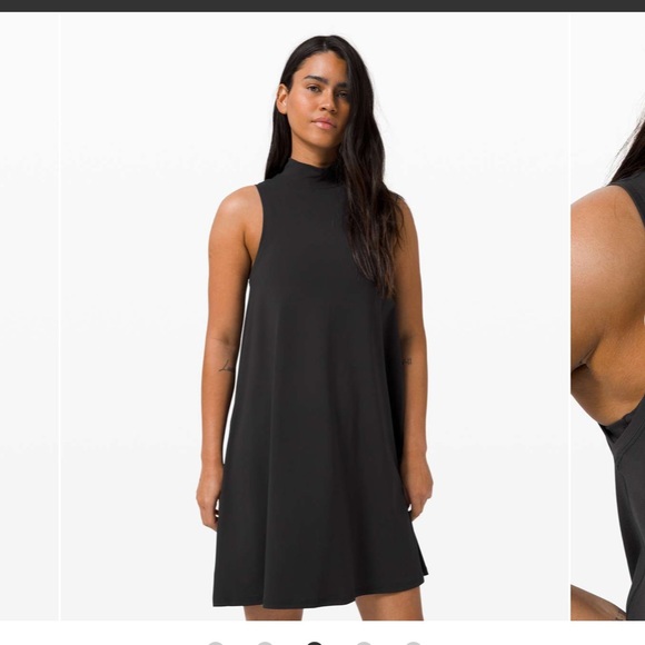 NWT - Lululemon - Women's All Aligned A-line Dress - Color: Black - Size: 2 - Picture 13 of 16